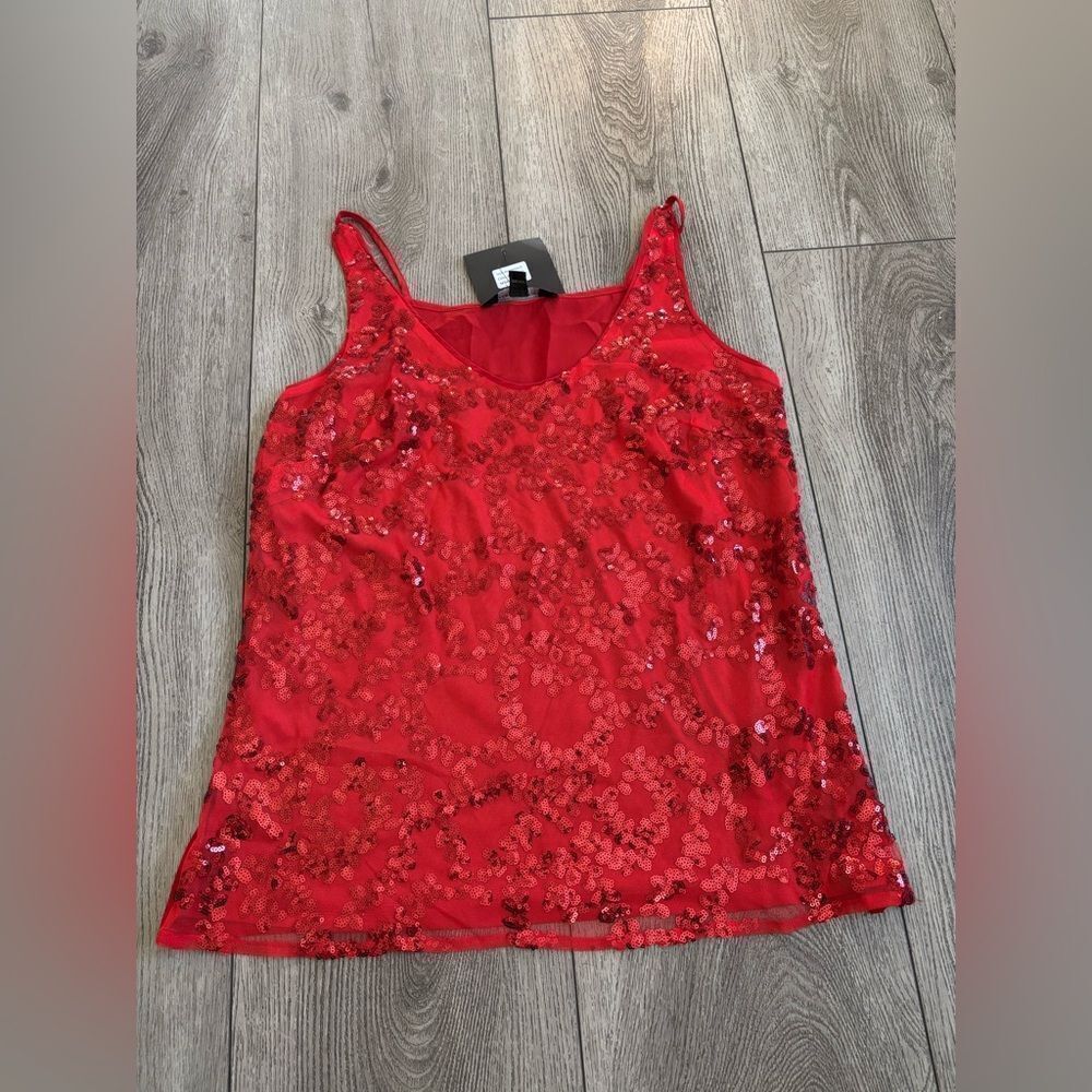 Marc New York Red Sequin Women's Top